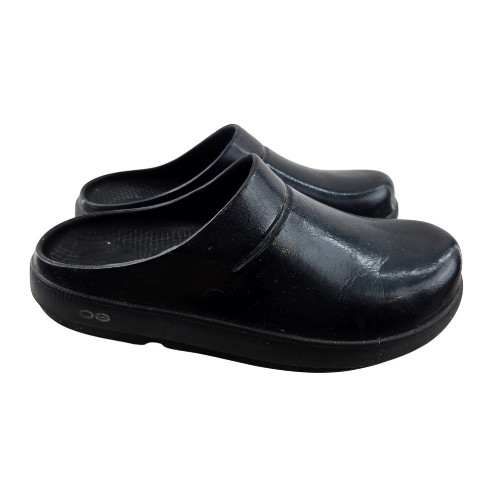 OOFOS OOCloog Black Recovery Clogs Womens 10 Mens 8 Comfort Slip On Mules EU 41